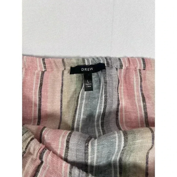 Anthropologie Drew Emerson Jumpsuit Size Large Strapless Tulip Hem Linen Blend - Picture 6 of 7